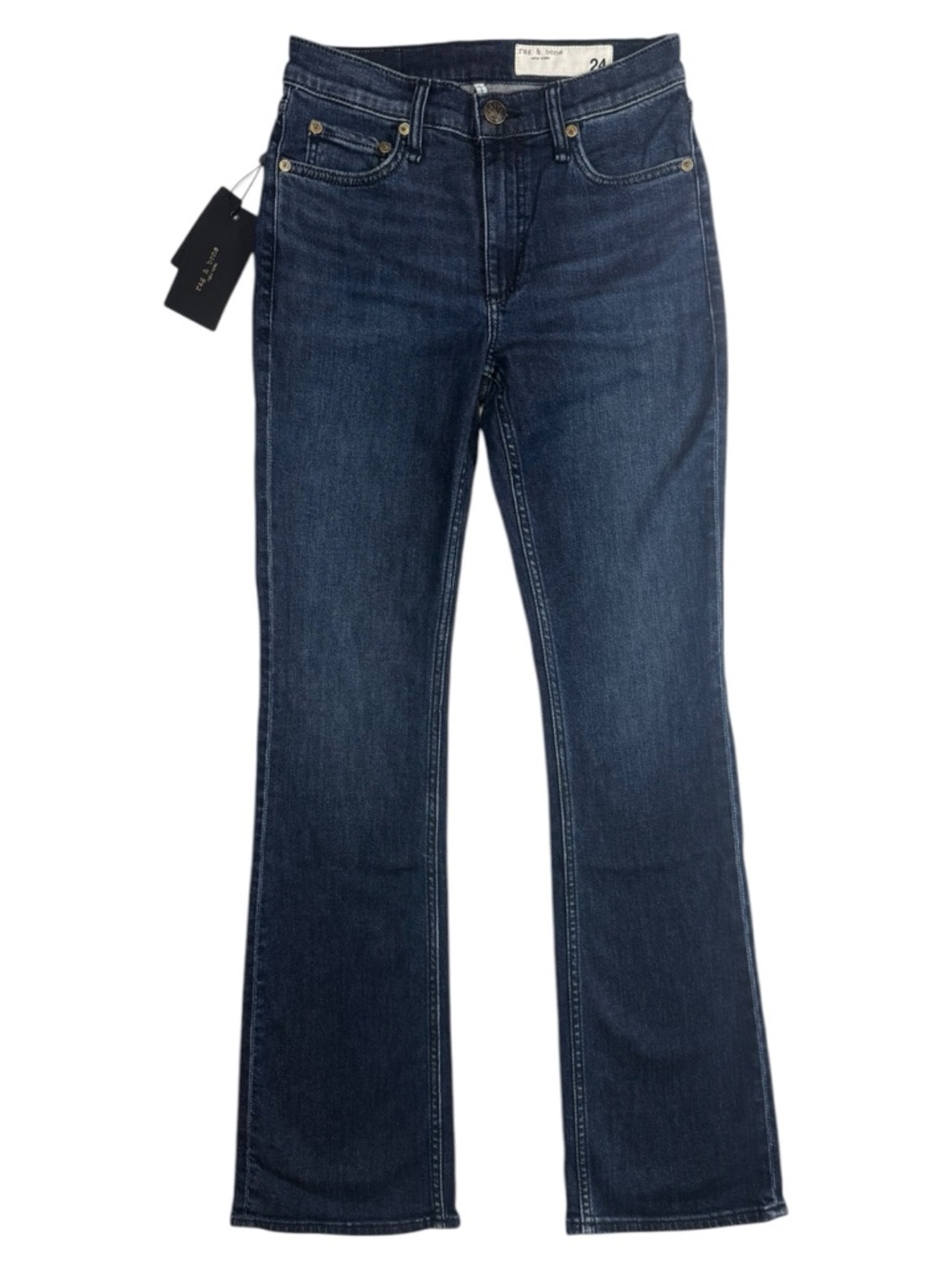 Rag & Bone The Peyton Mid Rise Bootcut Jeans Dark Wash Stretch Denim NWT Size 24 - Picture 3 of 9
